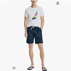 Nautica Men's Standard Sustainably Crafted Pride Swim Short
